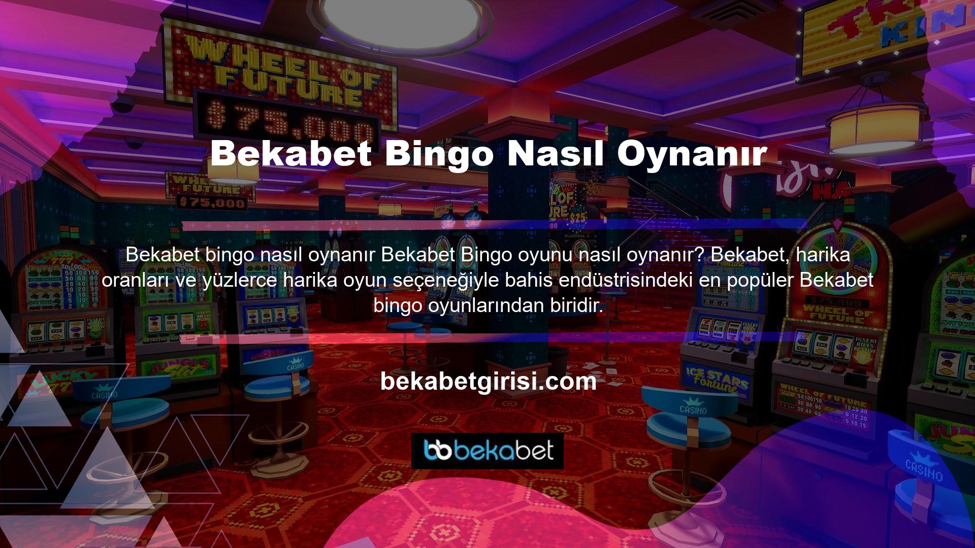 Bingo, casino oyunları kategorisinde en çok oynanan oyunlardan biri olup aynı zamanda diğer platformlara göre en çok oynanan oyundur